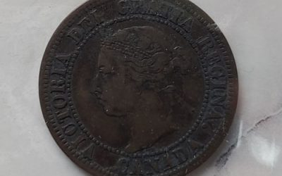 Canada ICCS VF20 1891 LL SD Obverse 3 Queen Victoria Large Cent