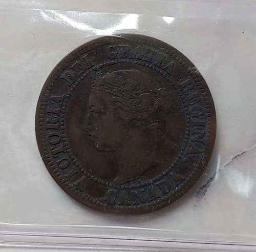Canada ICCS VF20 1891 LL SD Obverse 3 Queen Victoria Large Cent