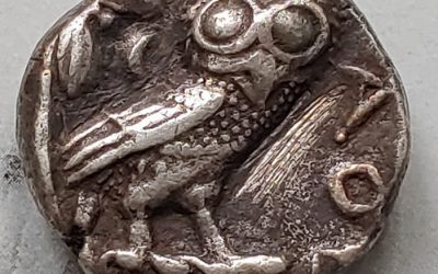 Attica-Athens 490-430 BC 16.635gm Owl Silver Tetradrachm, test mark