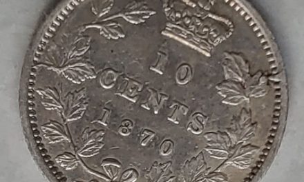 Canada ICCS EF40 1870 Narrow 0 Victoria Silver 10 Cents