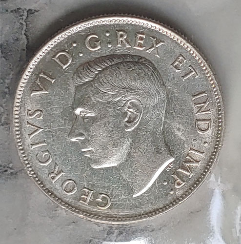 Canada ICCS AU55 1947 Maple Leaf S7 over 7 Silver 50 Cents $237