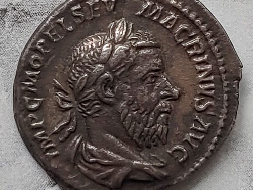 Macrinus 217-218 AD 3gm Silver Denarius