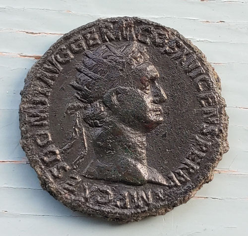 Domitian, as Augustus 81-96 AD 13gm AE Dupondius