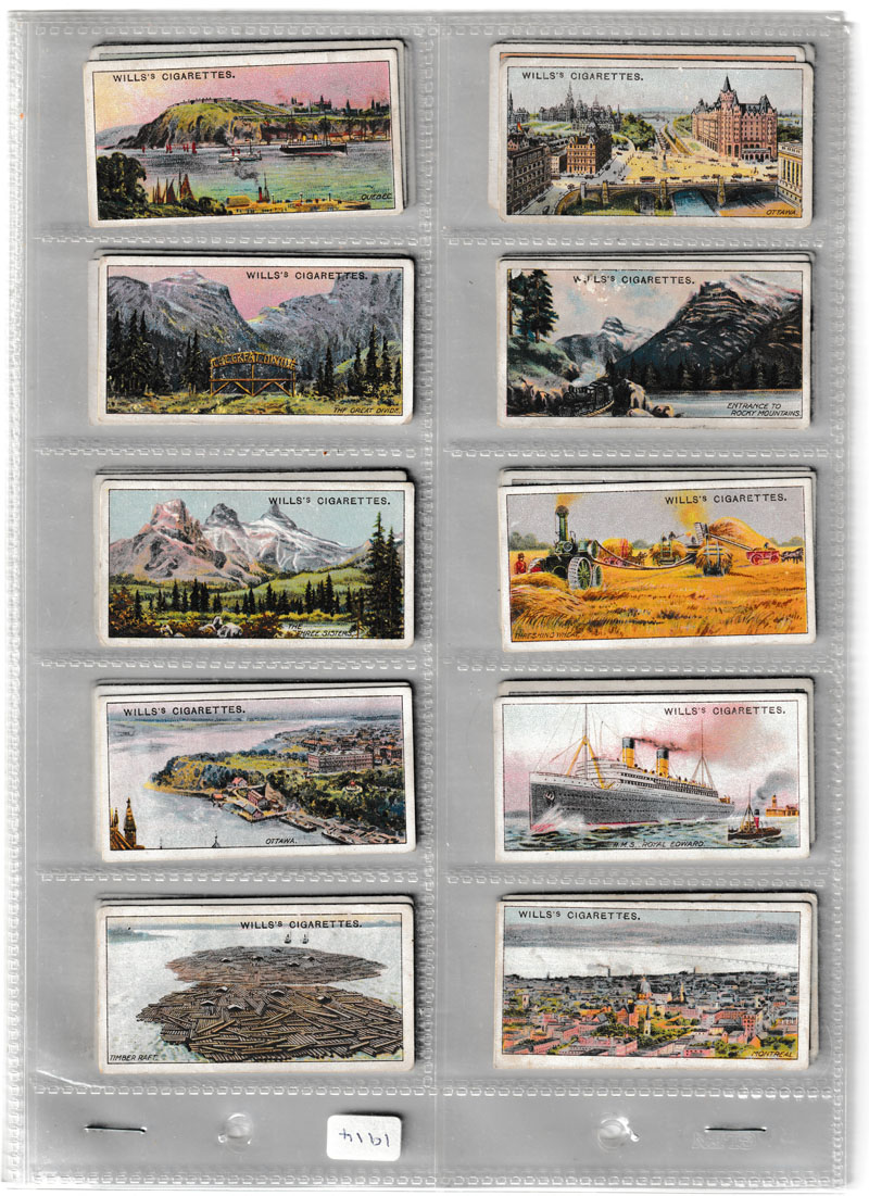 Wills’ 1914 Overseas Dominions Canada cigarette card Set (50)