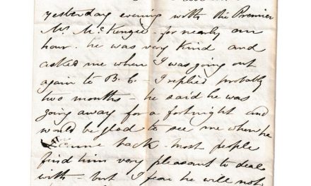 Ottawa 7 Jan 1874 4-sided Marcus Smith Letter to wife mentions B.C.