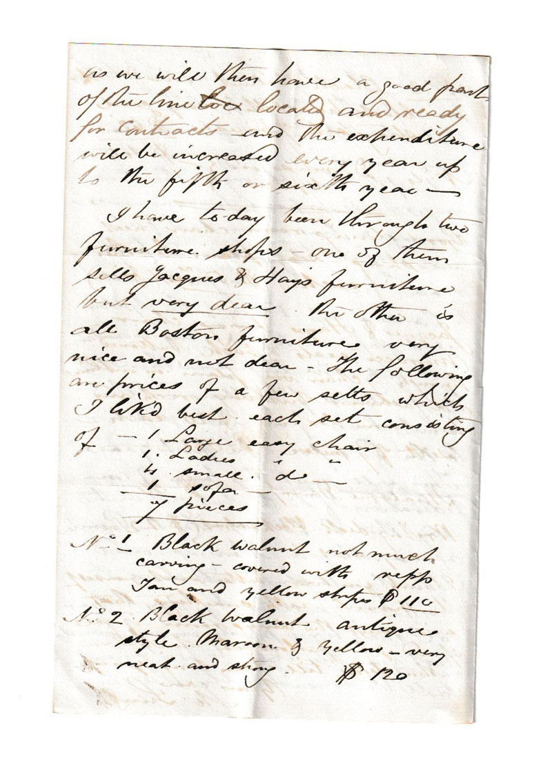 Ottawa 7 Jan 1874 4-sided Marcus Smith Letter to wife mentions B.C.