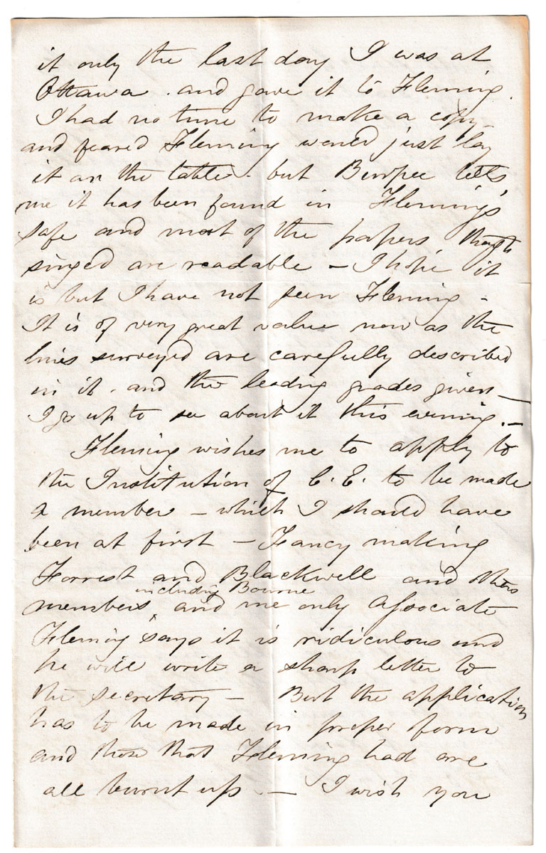 Ottawa 17 Jan 1874 content rich 4-page Marcus Smith letter to his wife