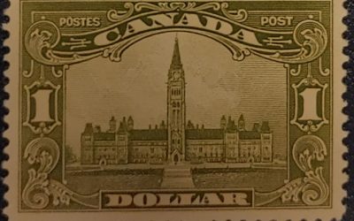 Canada #159 VF Mint 1929 $1 Parliament selected for centering