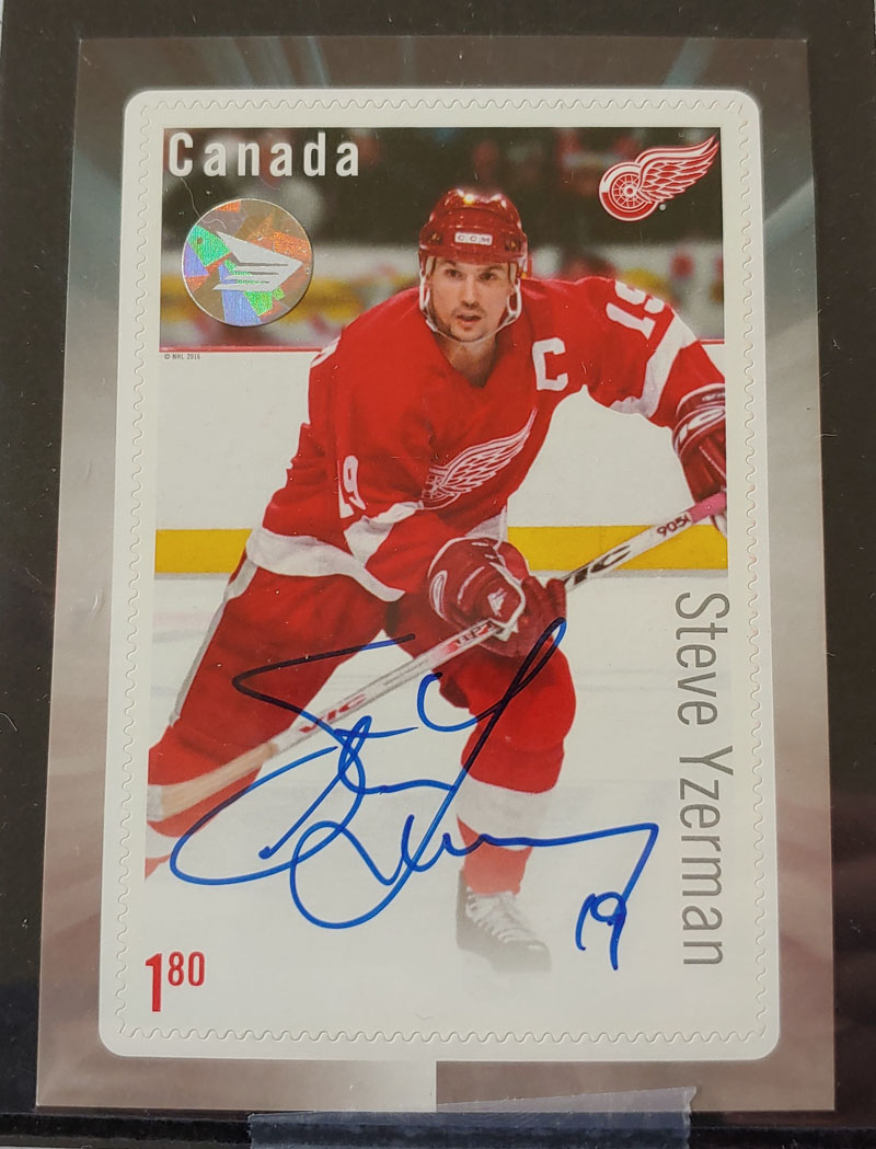 Canada Post #2951a VFNH 2016 $1.80 Steve Yzerman signed $150