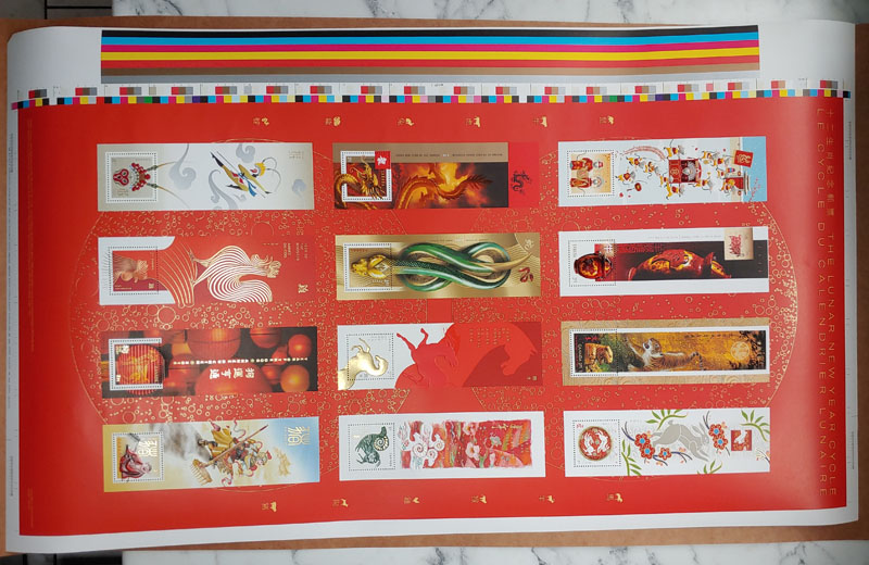 Canada Post NH 2021 Lunar New Year Uncut Press Sheet