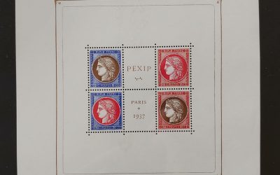 France #329 Mint 1937 Stampex Souvenir Sheet