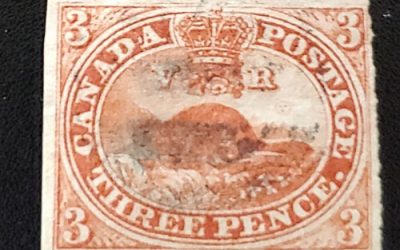 Canada #4a F/VF Used 1853 3d Beaver