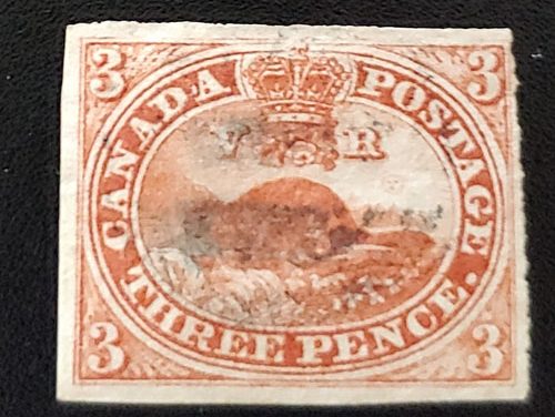 Canada #4a F/VF Used 1853 3d Beaver