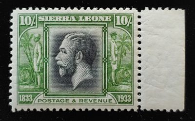 Sierra Leone #164 VF Mint HR 1933 10/- George V