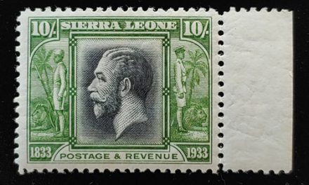 Sierra Leone #164 VF Mint HR 1933 10/- George V