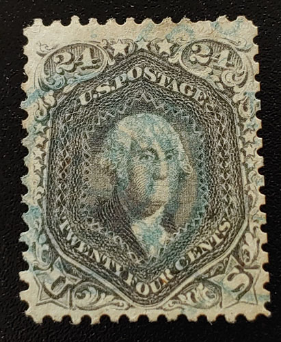 U.S.A. #78c F/VF Used 1862 24c Blackish Violet, reperfed US$17,500