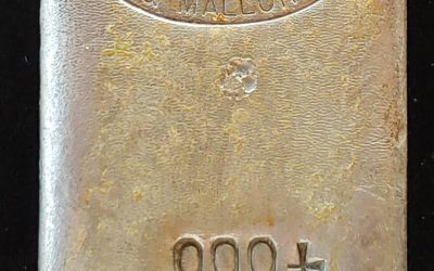 Johnson Matthey & Mallory pure Silver 10 oz poured Bar