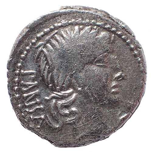 C. Vicius C.f. Pansa 90 BC 20mm 3.8gm Silver Denarius w/ Apollo etc