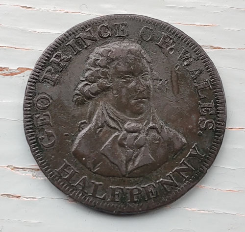 George, Prince of Wales London & Middlesex Conder 1/2d Token