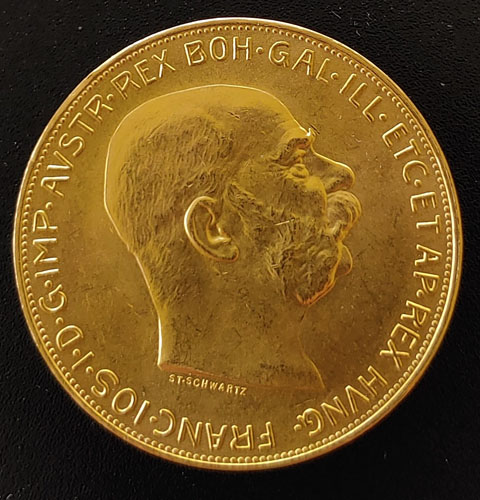 Austro-Hungary BU 1915 Franz Joseph Gold 100 Corona .9739oz