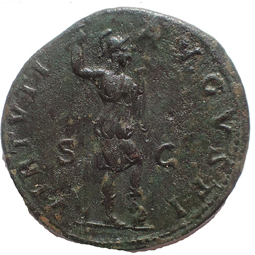 Hadrian 117-138 AD 28mm 13.7gm AE Dupondius w/ Virtus etc