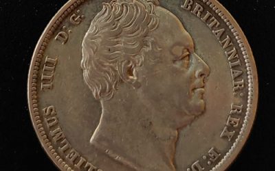 G.B./Colonial Canada AU/XF+ 1836 William IV Silver Half Crown +
