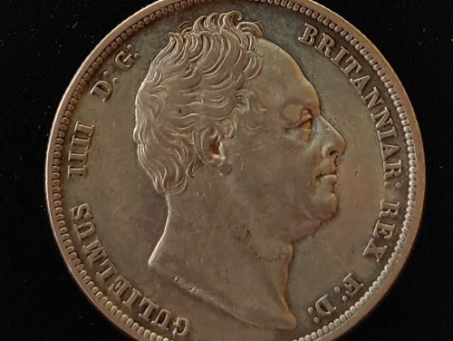 G.B./Colonial Canada AU/XF+ 1836 William IV Silver Half Crown +