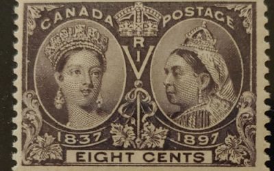 Canada #56 F/VF Never Hinged 1897 8c Jubilee