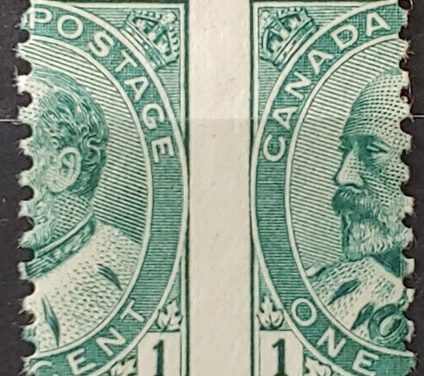 Canada #89MP VF Mint 1903 1c Edward VII Dramatic Misperf ex Penko
