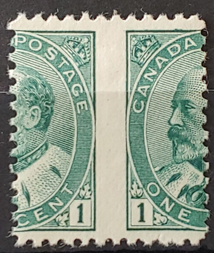 Canada #89MP VF Mint 1903 1c Edward VII Dramatic Misperf ex Penko