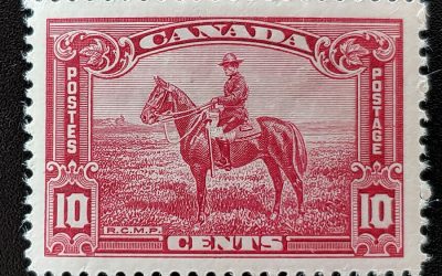 Canada #223ii F/VF Mint HR 1915 10c Broken Leg variety