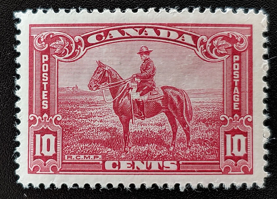 Canada #223ii F/VF Mint HR 1915 10c Broken Leg variety $2,625