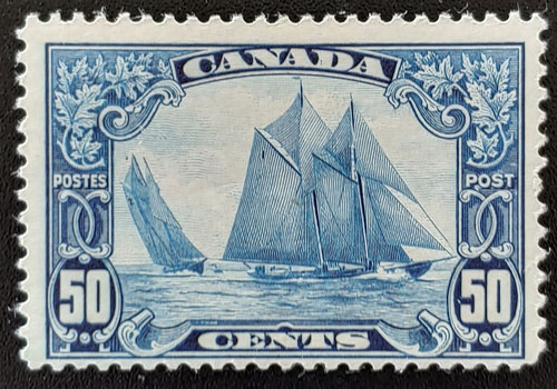 Canada #158 Fine Never Hinged 1929 50c Bluenose