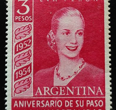 Eva Peron, Argentina #627 1954 3 pesos