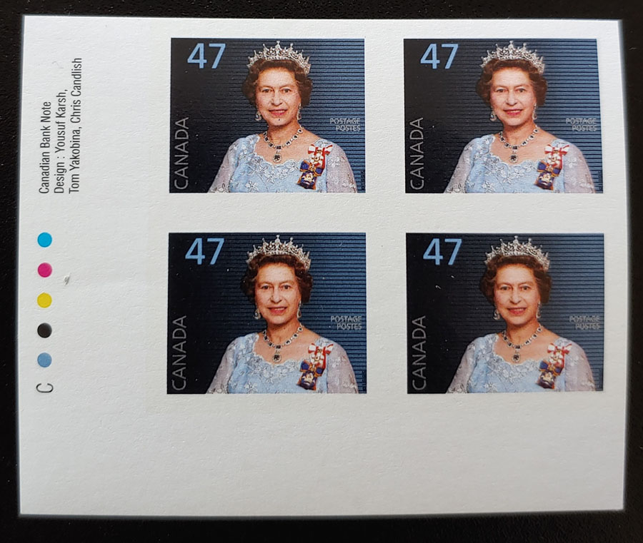 Canada #1683a VFNH 2000 LL 47c Imperforate Plate Block $2000.+