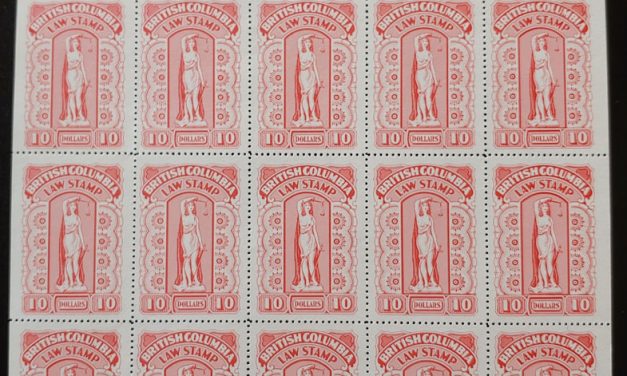 British Columbia #BCL57 VFNH Plate Sheet incl Flaw Above C