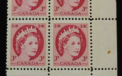 Canada #339 Never Hinged Dramatic Pre-printing Foldover error Pl Blk