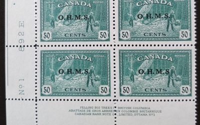 Canada #O9a VF 3 NH Mint LL Plate One No Period after S Blk