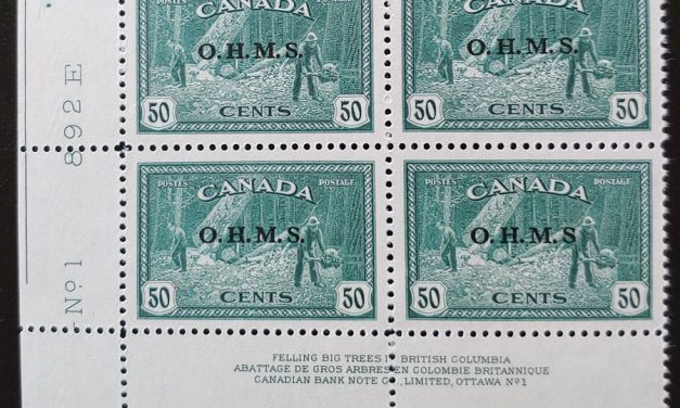 Canada #O9a VF 3 NH Mint LL Plate One No Period after S Blk