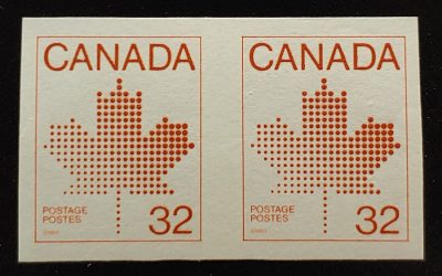 Canada #951a VFNH 1983 32c Maple Leaf Imperforate Coil Pair