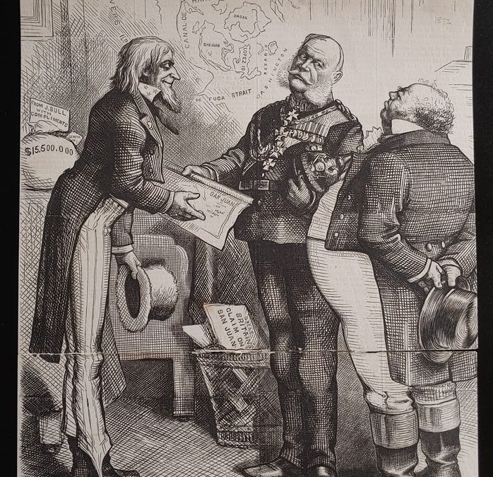 1859 Correspondence between Harney and Douglas Sht and 1872 cartoon