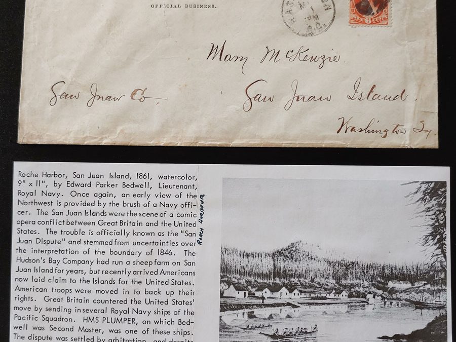1870 Washington, D.C. 6c #10 Cover to Mary Mckenzie San Juan Island