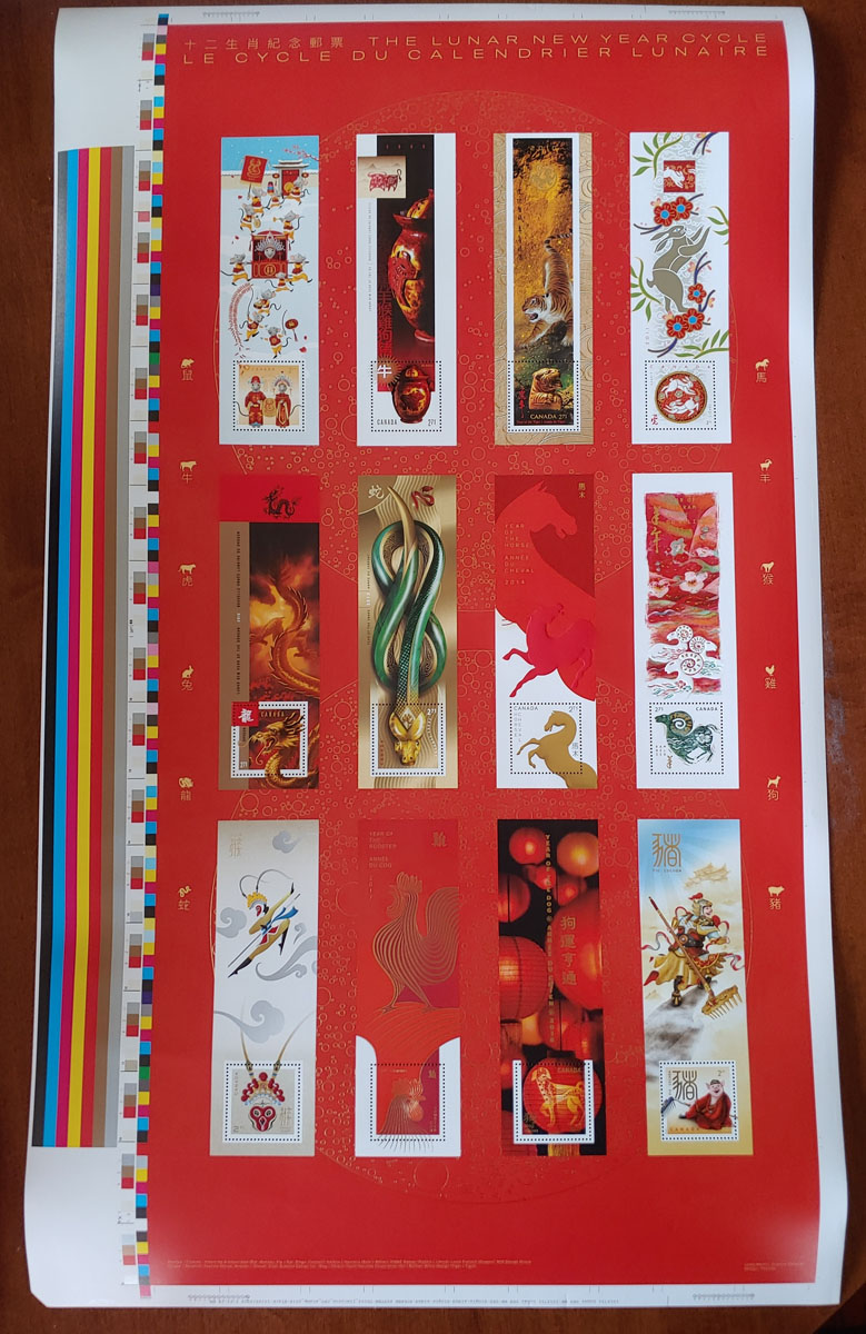 Canada Never Hinged 2021 Lunar New Year Uncut Press Sheet (12)