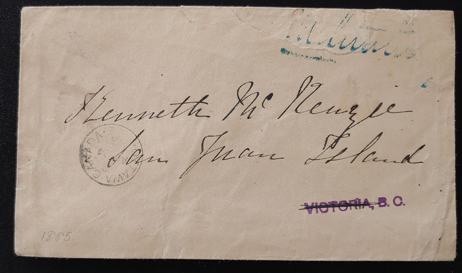 Kenneth Mckenzie repaired 1872 incoming & 1885 free frank SJI Cvrs