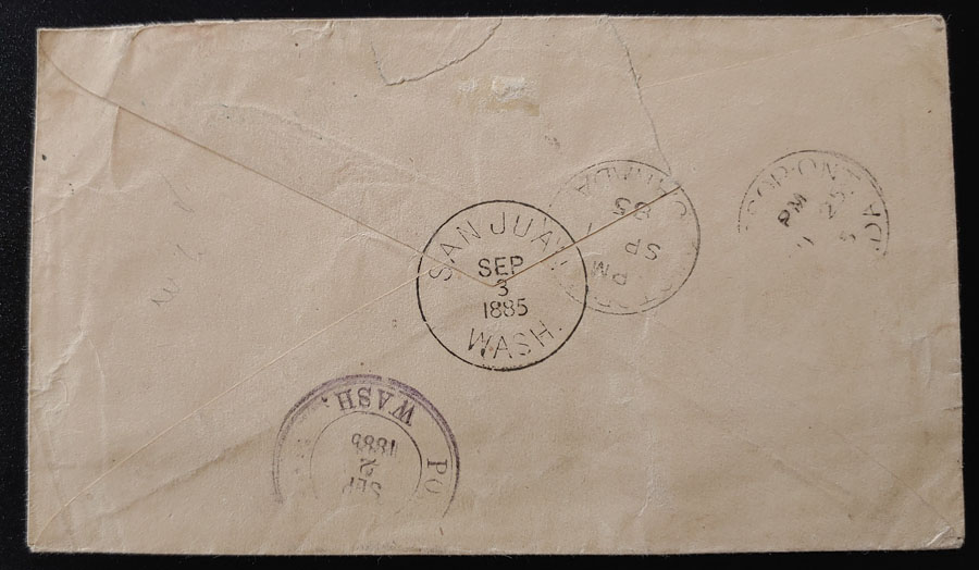 Kenneth Mckenzie repaired 1872 incoming & 1885 free frank SJI Cvrs