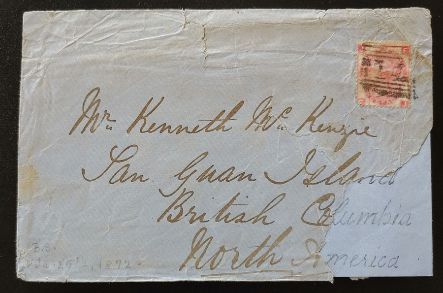 Kenneth Mckenzie repaired 1872 incoming & 1885 free frank SJI Cvrs