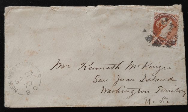Kenneth Mckenzie 1879 and 1890 3c SQ Cover duo to San Juan Island