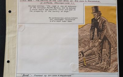 John A. Macdonald free franked 1889 Cover on Last Spike page