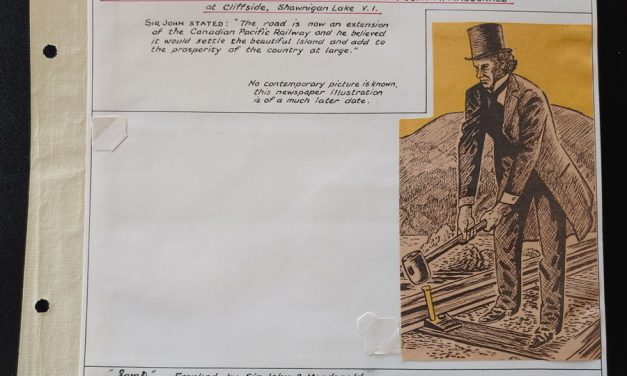 John A. Macdonald free franked 1889 Cover on Last Spike page