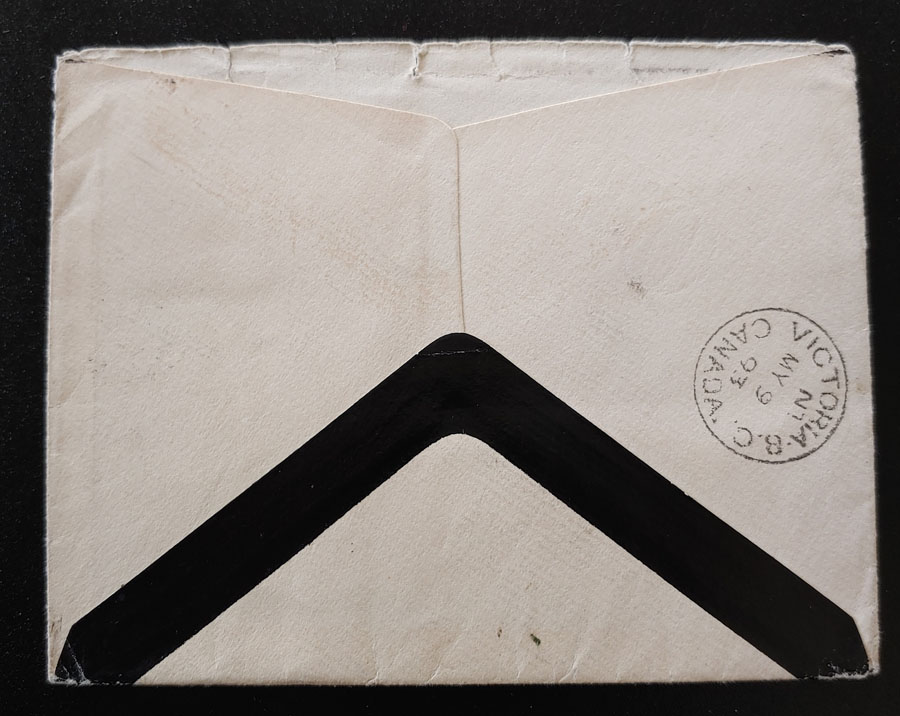 Lady Macdonald 1873 3c Mourning Cover & contents to O’Reilly